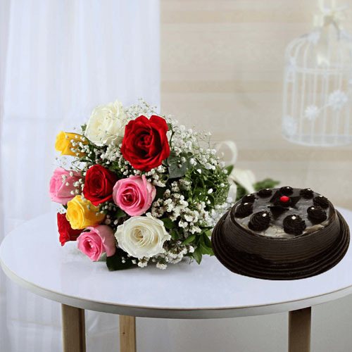 10-red-roses-and-1-2-kg-chocolate-truffle