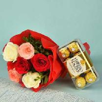 Roses Bouquet N Rocher