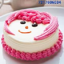 Girl Face Cake
