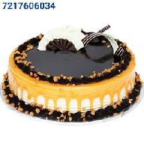 Half Kg Caramel Chocolate Cake