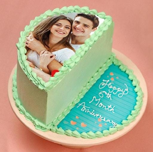 6 Month Anniversary Photo Cake