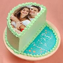 6 Month Anniversary Photo Cake