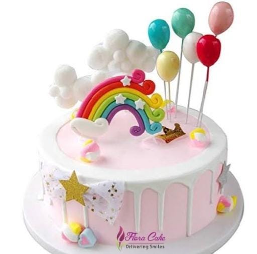 Birthday Customize Rainbow Cake