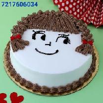 Girl Face Cake