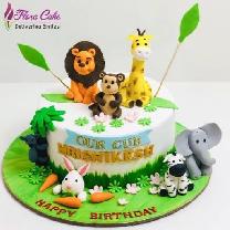 Birthday Jungal Theme Cake
