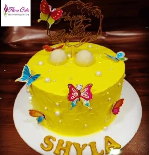 Customize Birthday Butterflies Cake