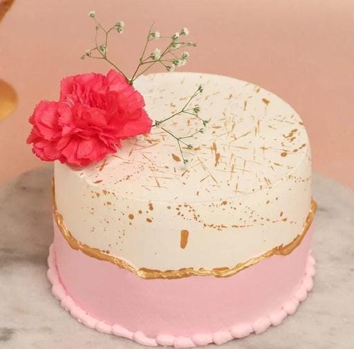 Strawberry Flower Cake